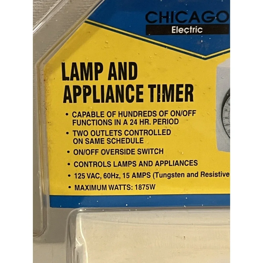 Electric Lamp and Appliance Timer #40148 Max 1875W‎ 15Amps 125 V AC White